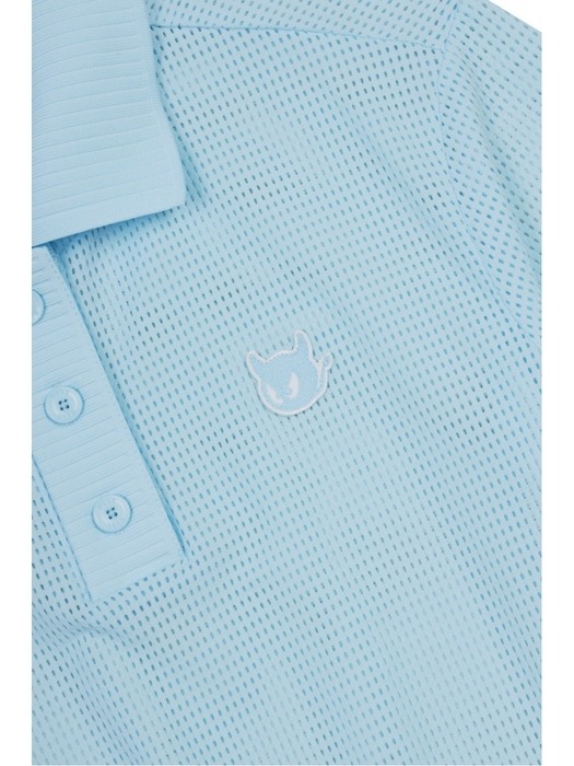 Women Mesh Loose Fit SS Polo WWTCM25301SBX