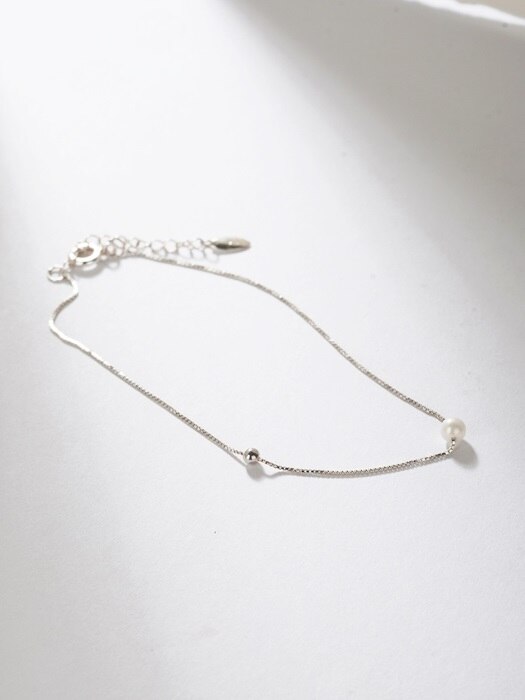 [SILVER 925] ROMANTIC PEARL ANKLET