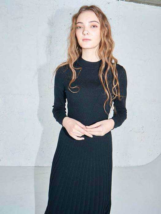 [단독] Flared rib knit dress #5colors