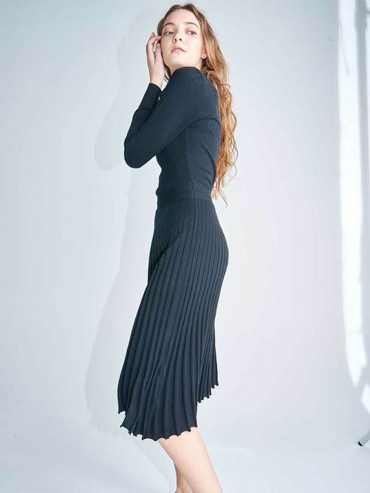 [단독] Flared rib knit dress #5colors