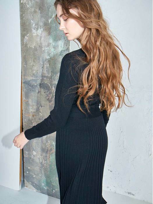 [단독] Flared rib knit dress #5colors