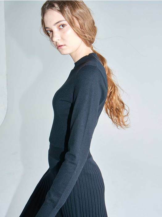 [단독] Flared rib knit dress #5colors