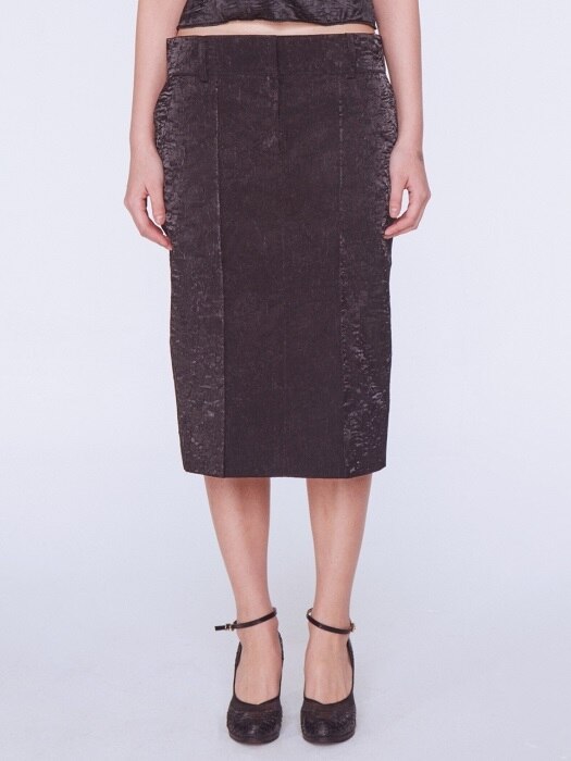 Gloss Hipbone Skirt [BLACK]