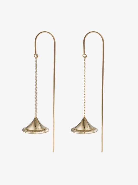 Swing diamond earrings (14k gold)