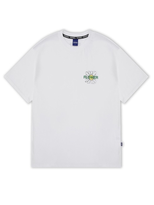 SQUARE FLOWER T-SHIRT (WHITE)