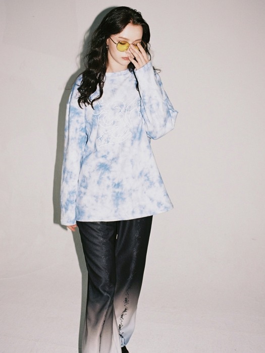 [unisex] Sky Blue Smoke Tie Dye MTM