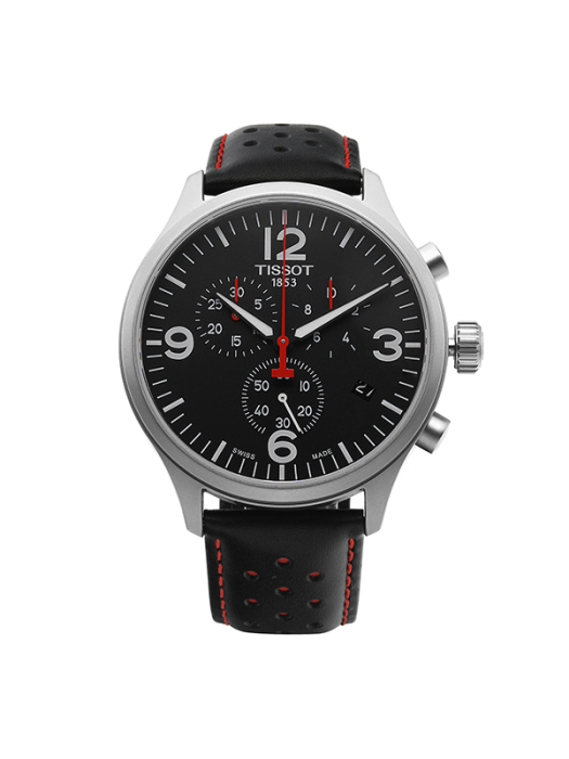 티쏘 TISSOT T116.617.16.057.02 (T1166171605702) 티스포츠 T-Sport V8 쿼츠 남성용 가죽시계 44mm