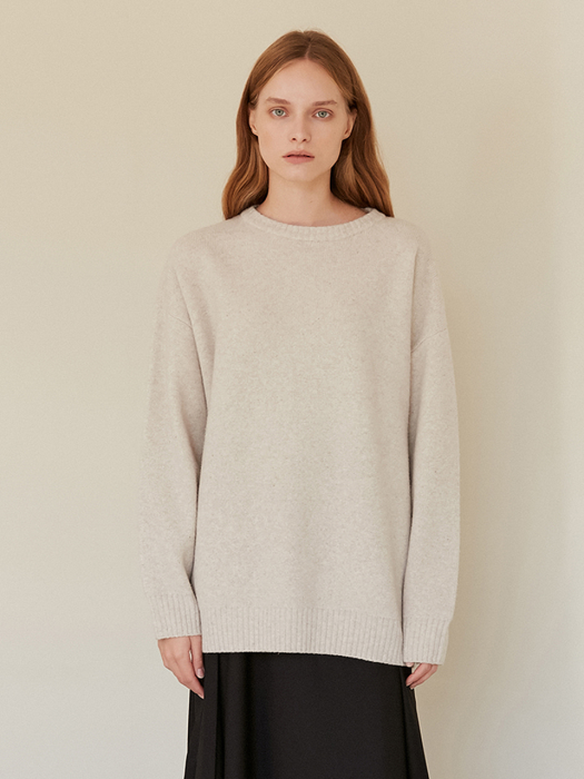 A OVERSIZED KNIT TOP_CREAM