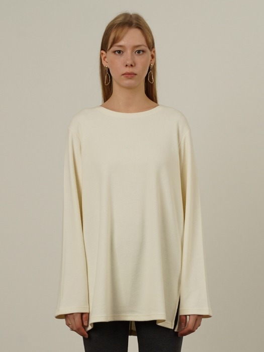 LS SIDE VENT KNIT_IVORY