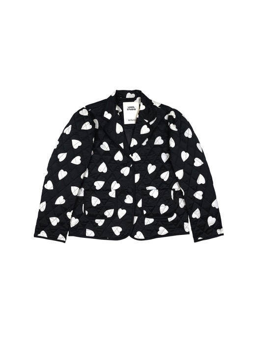 Lovers quilting puff jacket - Black