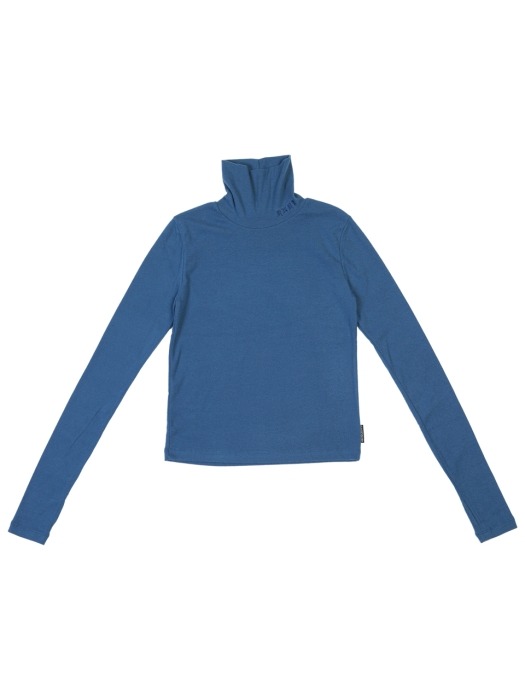 NAPPING TURTLE NECK SLIM TOP [ROYAL BLUE]