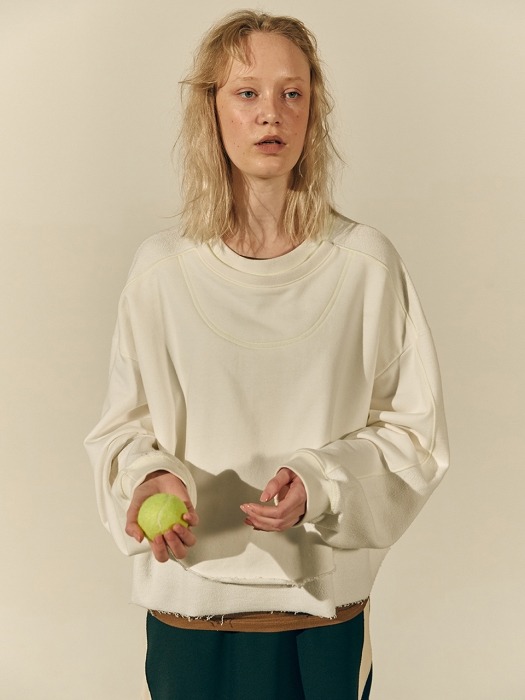 Dubblin Crop Sweatshirt (Bright White)