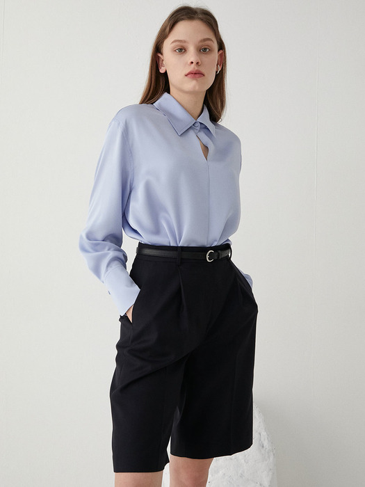 Cutout Satin blouse SW0SB018-21