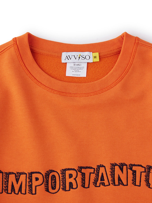 Crew Neck Sweat Shirt (Orange)