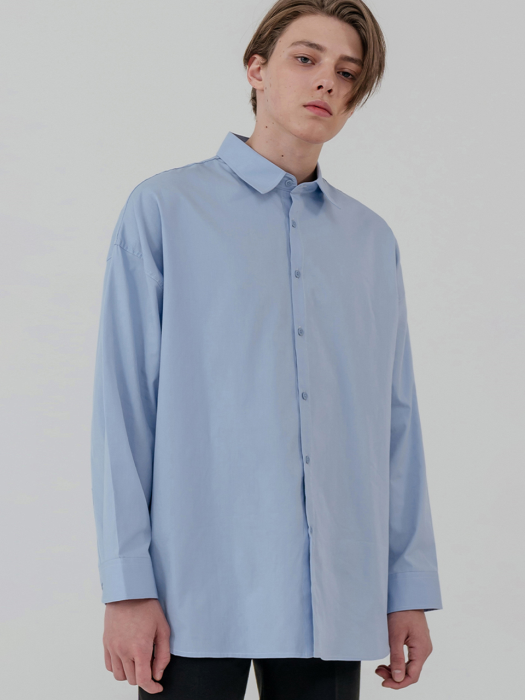 Overfit minimal color shirt_sky blue
