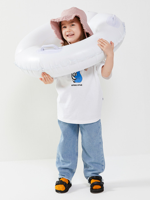 [SM20 SV X Sesame Street] Surfing CM T-Shirts for Kids(White)
