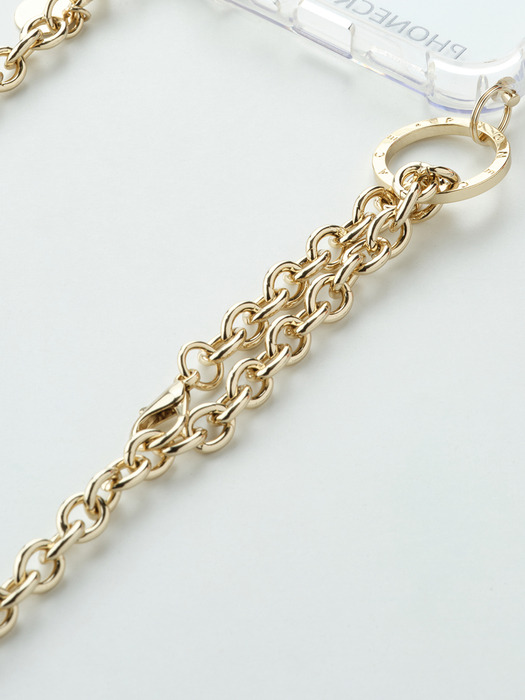 Round Gold Chain Strap Case_아이폰