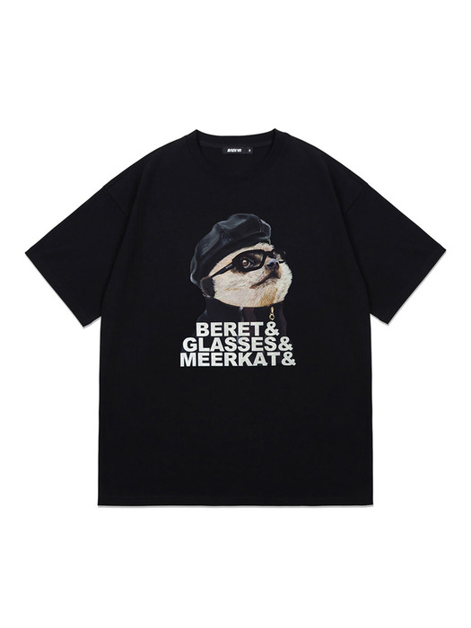 BERET MEERKAT PRINT T-SHIRT