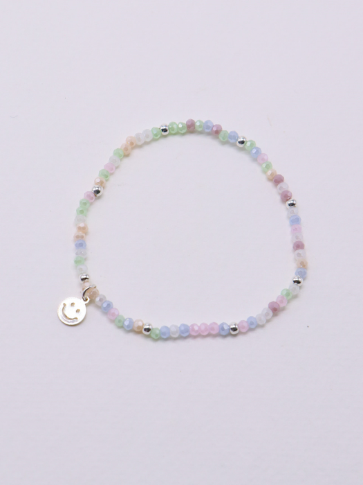 Cotton Candy Crystal Bracelet Ib86 [Silver]