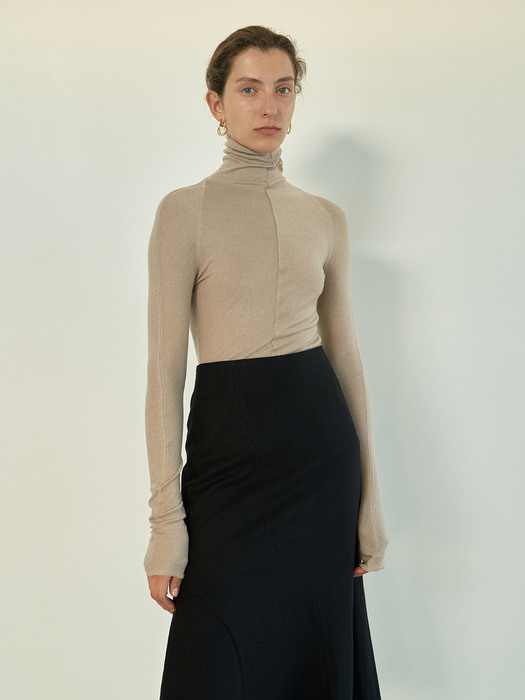 TTW WOOL DIVIDED TURTLENECK TOP 3COLOR