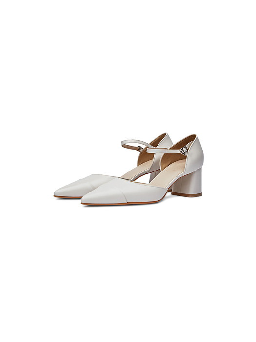 Cap toe sandals_ivory