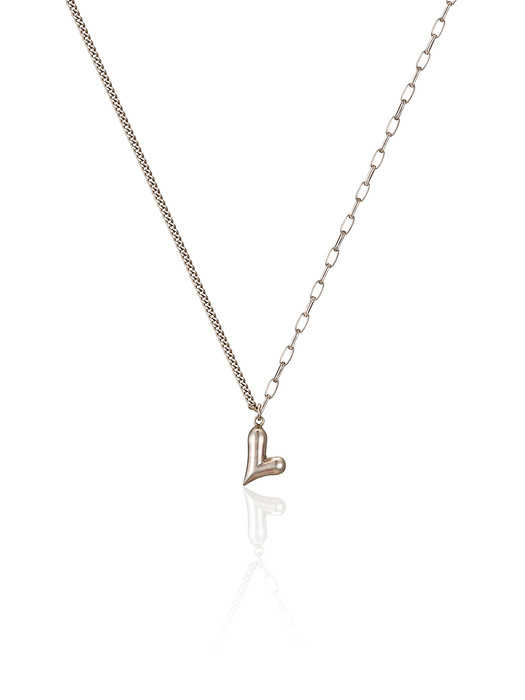 [silver925]cozy heart long necklace