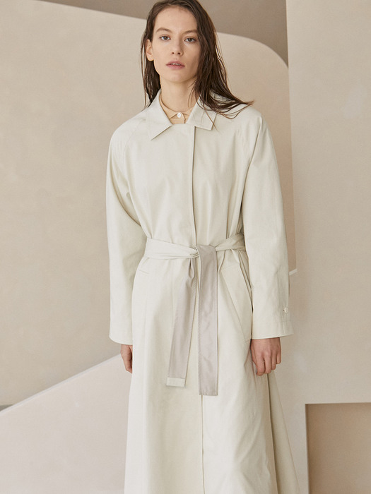 Bailey Overfit Trench Coat_Ivory