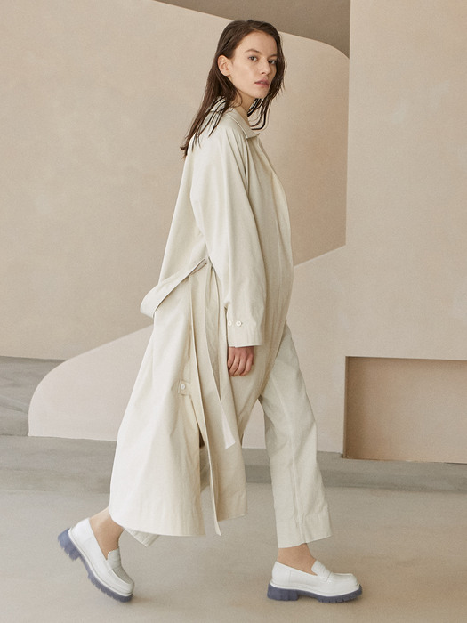 Bailey Overfit Trench Coat_Ivory