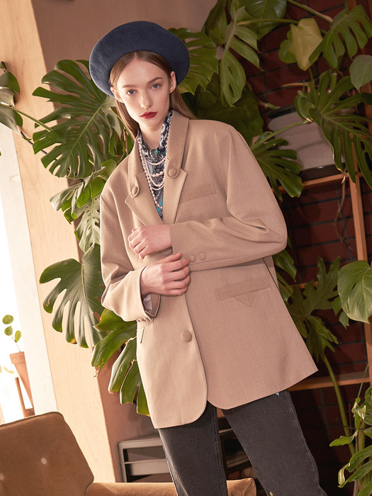 Button Collar Classic Jacket