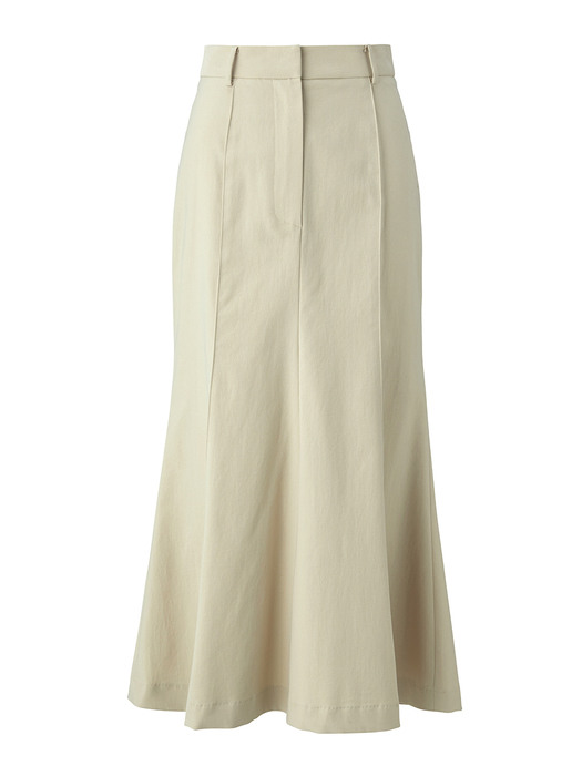Long mermaid skirt - Khaki beige