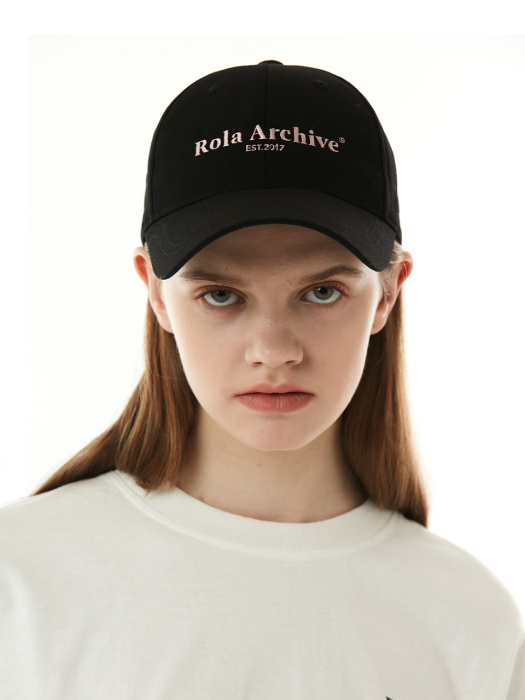 (CH-21101) ROLA ARCHIVE BALL CAP BLACK