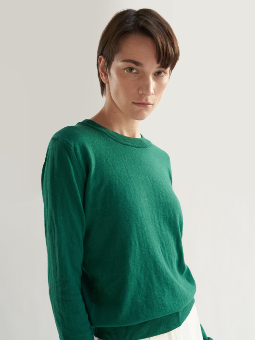 cotton cashmere knit green