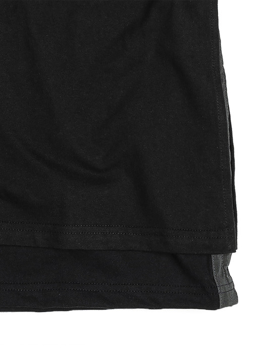 LAYERED T-SHIRT / BLACK