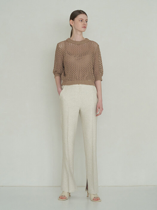 Linen Slit Trousers