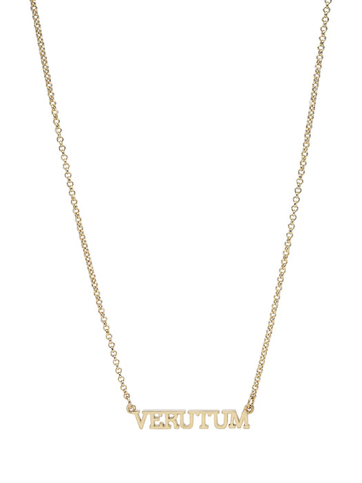 Ivy League VERUTUM Logo Brass Necklace_ BRVAN002