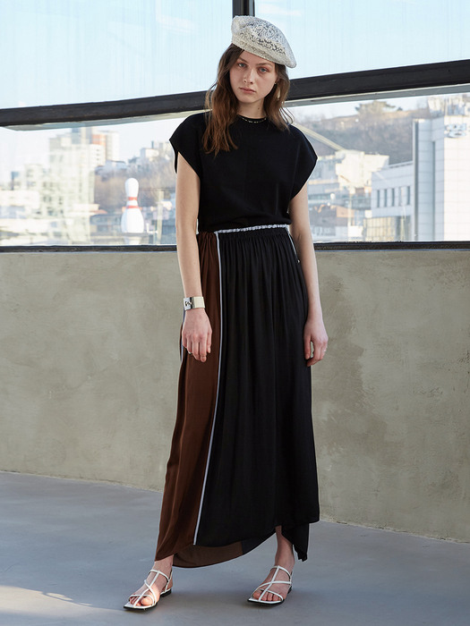 Leina Skirt_Black+Brown