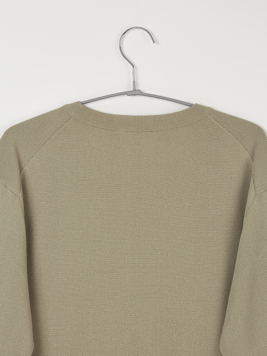 Cutting Crewneck Half Knit (Oatmeal)