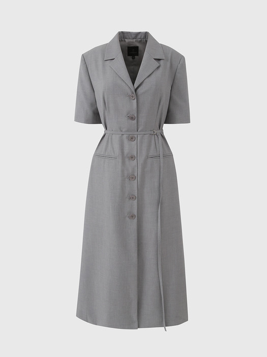 GRAY SODA LONG JACKET DRESS