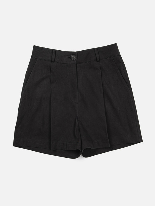 Pintuck shorts-black 