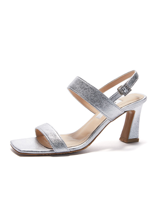 Double Strap Sandal_Metal Silver