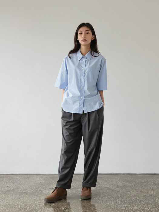 21SS Women Reporter Shirt (Clear Sky)