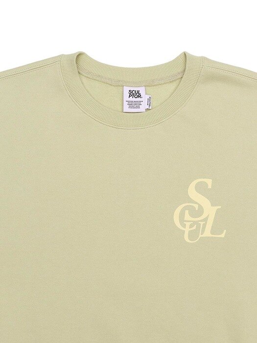 Flocking Symbol Logo Sweatshirt Pale Mint