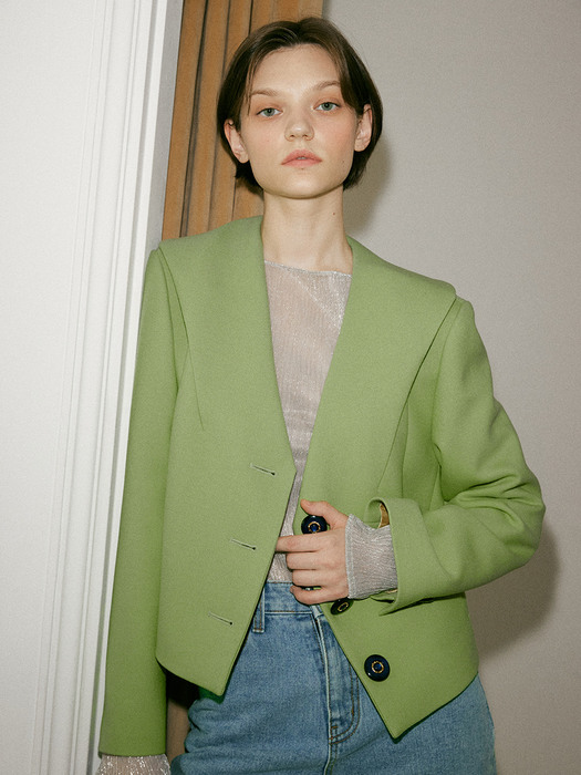 Vintage collar jacket_pea green