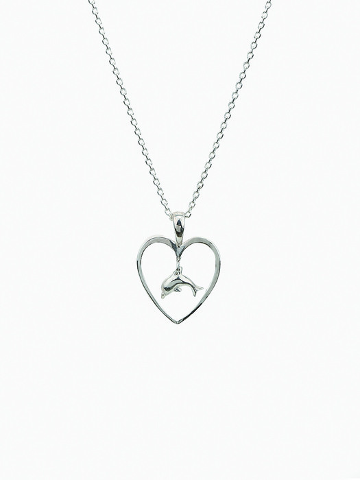 Love Dolphin Necklace 러브 돌핀 목걸이 (실버 925)