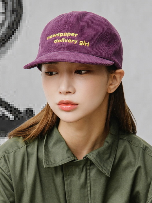 CORDUROY SEASON LOGO BALLCAP (purple)