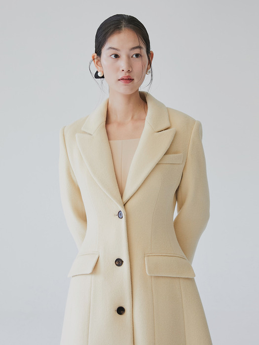 [미전시]TANIA Classic A-line coat (Navy/Butter)