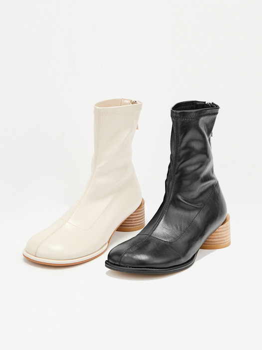 Span Wood Ankle Boots (2color)