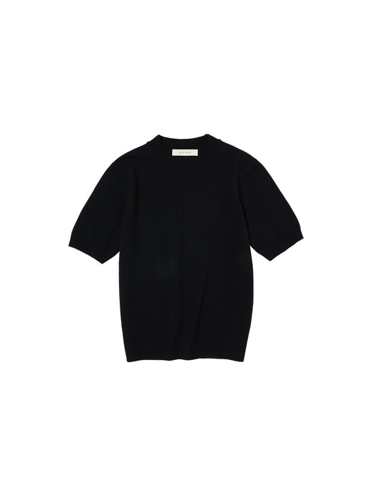 SIKN2021 cashmere blend short knit_Black