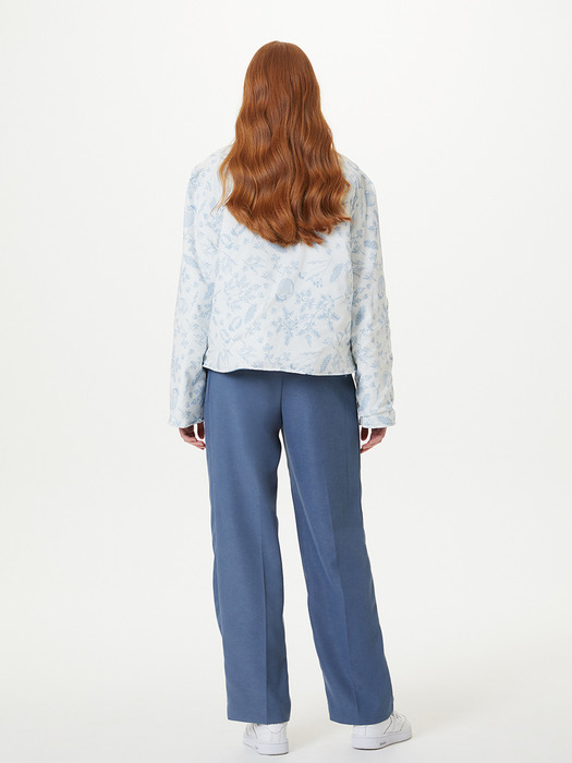 TWO TUCKS RELAXED FIT PANTS (DEEL BLUE)