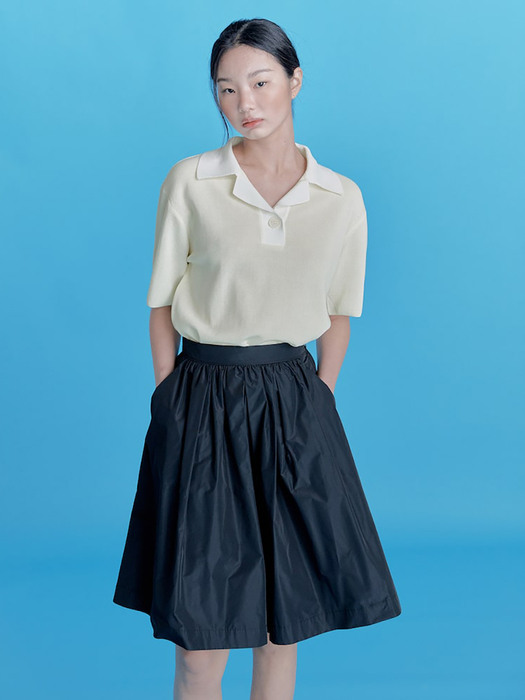 Shirring Volume Skirt  Black (KE2327M055)